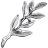 Филигрань посеребренная "Большая масличная ветка", 1 шт., 100х37 мм, арт. AL-38059