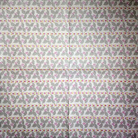 Салфетка для декупажа "Орнамент из трилистников", квадрат, размер 33х33 см, 3 слоя