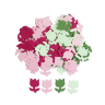 Дырокольные бумажные вырубки "Тюльпаны" розово-зеленый микс, 16 мм, 100 шт., арт. QS-105-037-01