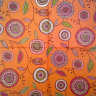 Салфетка для декупажа "Фантазийный орнамент на оранжевом", квадрат, размер 33х33 см, 3 слоя