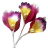 Набор для создания 3-х цветков орхидеи "Каттлея" (на проволоке), 21 элемент, арт.TLND-028