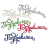 Фигурные бумажные вырубки "Поздравляем" 5-ти цветный микс, 82х30 мм, 10 шт., арт. QS-AGI1005-03