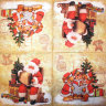 Салфетка для декупажа "Дед Мороз с баяном", 33х33 см, 3 слоя, арт. SDL-BUL025