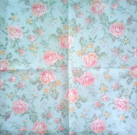 Салфетка для декупажа "Нежный орнамент из роз", 33х33 см, 3 слоя, арт. SDL-VITTO-018