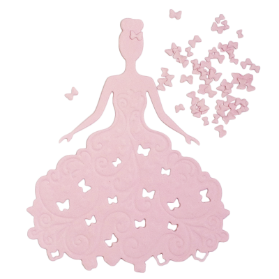 Фигурные бумажные вырубки &quot;Дама в бальном платье&quot; светло-розовые, 2 шт., 10,8х8,8 см, арт. QS-A-02006-03 Фигурные бумажные вырубки "Дама в бальном платье" светло-розовые, 2 шт., 10,8х8,8 см, арт. QS-A-02006-03. В наборе 2 вырубки размером 10,8х8,8 см и мелкие бантики от платья. Плотность бумаги 160гр. Такая заготовка подходит для создания открытки в технике квиллинг или для скрапбукинга