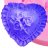 Молд - силиконовая форма "Сердце с розами и оборкой 4х4 см", арт. QS-F1205