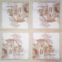 Салфетка для декупажа "Bellagio Italy", 33х33 см, 3 слоя, арт. SDL-BAT-002