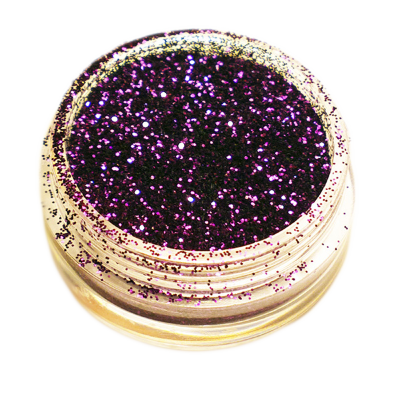 Блестки-глиттер, Р02-25 Пурпурный-1 Рассыпчатые блестки-глиттер мелкой шестигранной фракции (0,02мм), в прозрачной баночке 1,5х3,0см