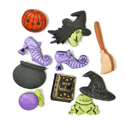 Набор пуговиц &quot;ASSORTED HALLOWEEN BUTTONS-GOOD WITCH&quot;, 2990 Набор пуговиц "ASSORTED HALLOWEEN BUTTONS-GOOD WITCH", 2990
