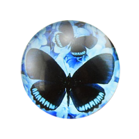 Кабошон "Бабочка-2", 1 шт., d=20 мм, арт. AL-G20-0499