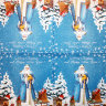 Салфетка для декупажа "Дед Мороз с зайцем на руках", 33х33 см, 3 слоя, арт. SDL-HCC001
