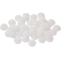 Декоративные полубусины "Бело-перламутровые круглые малинки" диаметр 13мм, 40шт.