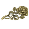 Филигрань бронзовая "Роза", 1 шт., 77x42 мм, арт. AL-VV03499