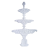 Фигурная бумажная вырубка "Стойка-фонтан", белый или по запросу, 5,5х10 см, 1 шт., арт. QS-CR1300-01