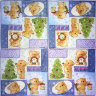 Салфетка для декупажа "Веселые медвежата", квадрат, размер 33х33 см, 3 слоя