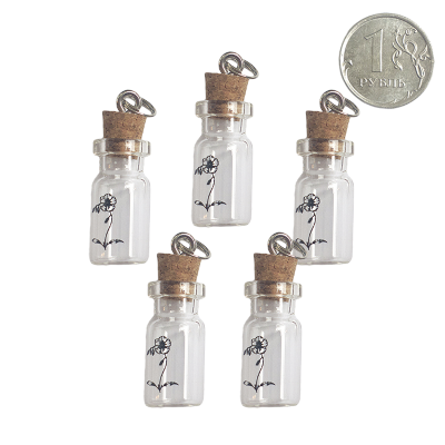 Стеклянные бутылочки с пробкой 1,0мл (5мм х 25мм), 5шт. в уп., MR-US-21 Стеклянные бутылочки с пробкой 1,0мл (5мм х 25мм), 5шт. в уп., MR-US-21. Цена указана за упаковку (5 баночек).