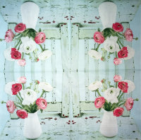 Салфетка для декупажа "Розы в белой вазе", 33х33 см, 3 слоя, арт. SDL-VITTO-010