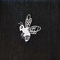 Фигурная бумажная вырубка "Пчела", 1 шт., цвет белый или по запросу, 4х3 см, арт. SHV-022