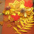 Фигурные бумажные вырубки "Солнышко / Подсолнух" ярко-золотые, 10,5 см, 4 шт., арт. QS-A-13003-03M