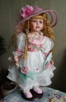 Фарфоровая кукла "Глафира", 46 см, арт. 16014