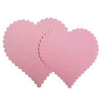 Фигурные бумажные вырубки "Кружевное сердце-2", розовые, 6 шт., арт. QS-MFD072-PI-89