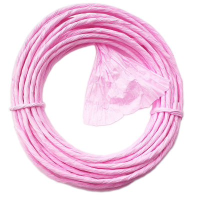 Круглая бумажная веревочка № 02: цвет Розовый, 10 метров Twistart бумажная лента, 10 см (в раскрутке) х 10 м