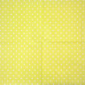 Салфетка для декупажа "Горошек на лимонном", квадрат, размер 33х33 см, 3 слоя
