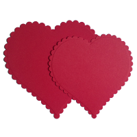 Фигурные бумажные вырубки "Кружевное сердце-2", красные, 6 шт., арт. QS-MFD072-RE-89