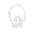 Фигурные бумажные вырубки "Пара в овальной рамке", цвет белый, 6,5х8,5 см, 3 шт., арт. QS-A-02002-01M