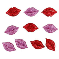 Набор пуговиц "Assorted Items-Glitter Lips", JJ-5829
