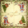Салфетка для декупажа "Дед Мороз с игрушками", 33х33 см, 3 слоя, арт. SDL-R046