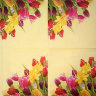Салфетка для декупажа "Бутоны нарциссов и тюльпанов", квадрат, размер 33х33 см, 3 слоя