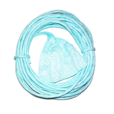Круглая бумажная веревочка № 09: цвет Светло-голубой, 5 метров Twistart бумажная лента, 10 см (в раскрутке) х 5 м