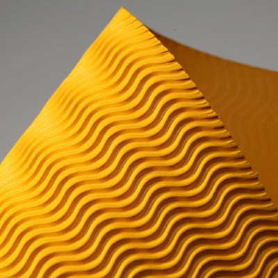 Листовой волнистый гофрокартон МГВ-04-ЛИСТ желтый лист волнистого гофрокартона, ширина 35см, длина 50см