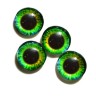Стеклянные радужно-желто-зеленые глазки, 12 мм, 4 шт., арт. GL-1209