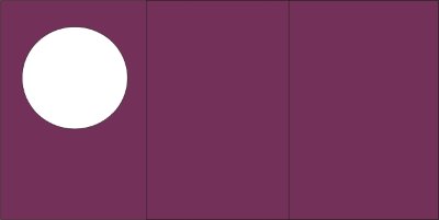 Большие открытки 3 шт., вырубка КРУГ, цвет фиолетовый, размер при сложении 155х205мм Открытки с тройным сложением (размер при сложении 155х205мм, в развороте 205х460мм), 270гр., 3 шт.