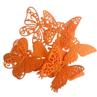 Фигурные бумажные вырубки "Бабочки" оранжевые, 8 шт., арт. QS-S4-371-OR