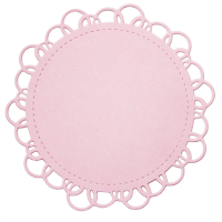 Фигурные вырубки "Кружевная салфетка-5" розовые, 4 шт., 10 см, арт. QS-A-13005-PI
