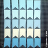 Дырокольные бумажные вырубки "Флаги" голубой микс, 42х27мм, 25 шт., арт. QS-120-313-02