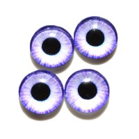 Стеклянные радужно-фиолетовые глазки, 12 мм, 4 шт., арт. GL-1207