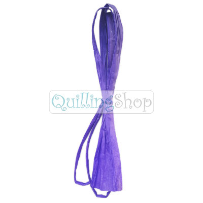 Плоская бумажная веревочка № 12: цвет Фиолетовый, 1 метр Twistart бумажная лента, 4 см (в раскрутке) х 1 м