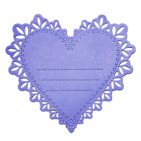 Фигурные бумажные вырубки "Сердце для пожеланий" сиреневые, 11х10 см, 4 шт., арт. QS-A-13004-LI