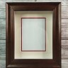 Глубокая рамка 3D - для квиллинга и объемных работ со стеклом, багет коричневый с двойным паспарту, 17,5х21,5х4,5 см, арт. 994721354