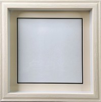 Глубокая рамка 3D - для квиллинга и объемных работ со стеклом, багет сливочный с двойным паспарту, 31х31х5см, арт. 993313160