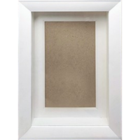 Глубокая рамка 3D - для квиллинга и объемных работ белая гладкая с двойным паспарту, 32х50х5см,  арт. 993415273