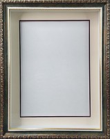 Глубокая рамка 3D - для квиллинга и объемных работ, багет зеленый с золотом и двойным паспарту, 30,5х40х5 см, арт. 993513160