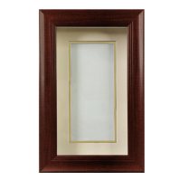 Глубокая рамка 3D - для квиллинга и объемных работ, багет коричневый с двойным паспарту, 16,5х28х5 см, арт. 994515200