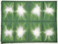 Корейская бумага ханди ручной выделки, микс зеленый светло-сиреневый белый, лист А4+, арт. 7047