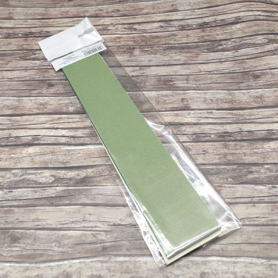 Корейская бумага для квиллинга, G-63, ширина 50 мм, 25 полос В одном наборе содержится 25 одноцветных зелёных полосок корейской бумаги для квиллинга  (50х270мм), 116 гр.