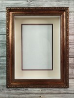 Глубокая рамка 3D - для квиллинга и объемных работ, багет медно-коричневый с двойным паспарту, 20х26х4,5 см, арт. 996221210